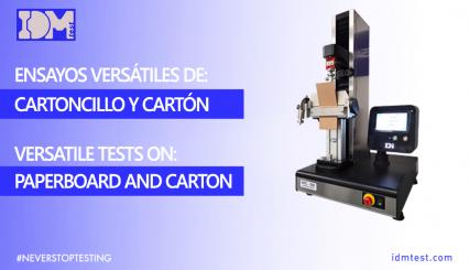 Posibilidad de realizar diferentes ensayos en Cartoncillo y Cartón Ondulado.