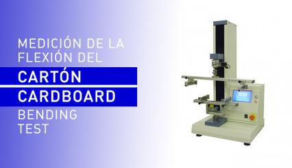 Máquina para realizar ensayos de flexión en cartón