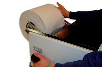 BANCADA CUENTAMETROS DIGITAL PARA ROLLOS DE PAPEL TISÚ (CM01) - IDM