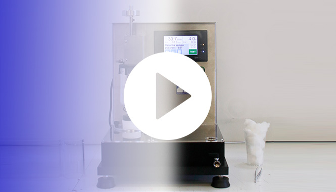 Determining the specific volume and absorption capacity of Fluff Paste with IDM Test Equipment